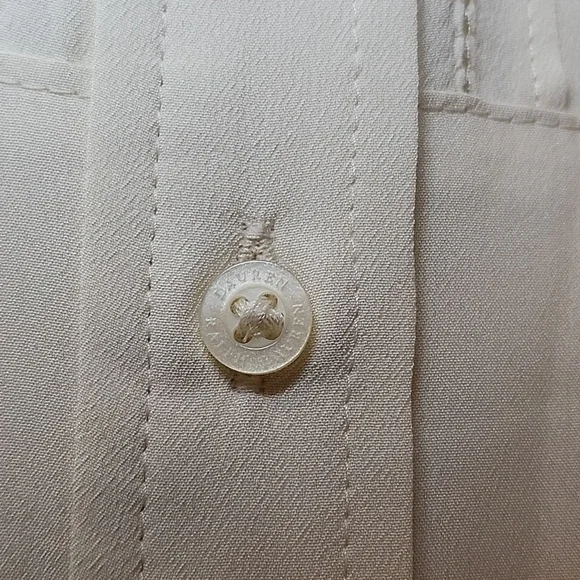Lauren Ralp Lauren Black Label Shirtdress Elegant Winter Cream Midi Dress SZ 4 - Picture 8 of 16